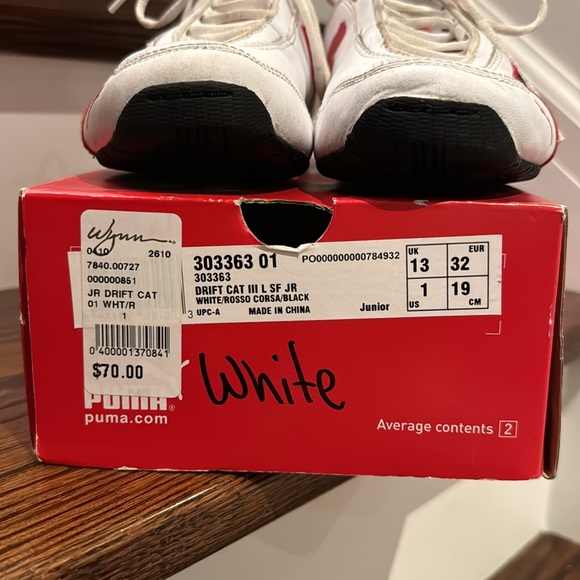 White Ferrari Puma Children Shoes - Picture 3 of 9